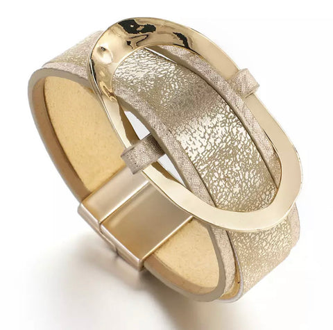 Oval Wrap Bracelet - Gold
