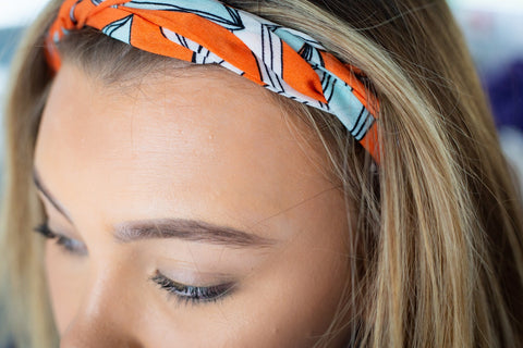Hawaiian Knot Headband - Orange