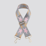 Star Bag Strap - Pink, Orange & Grey