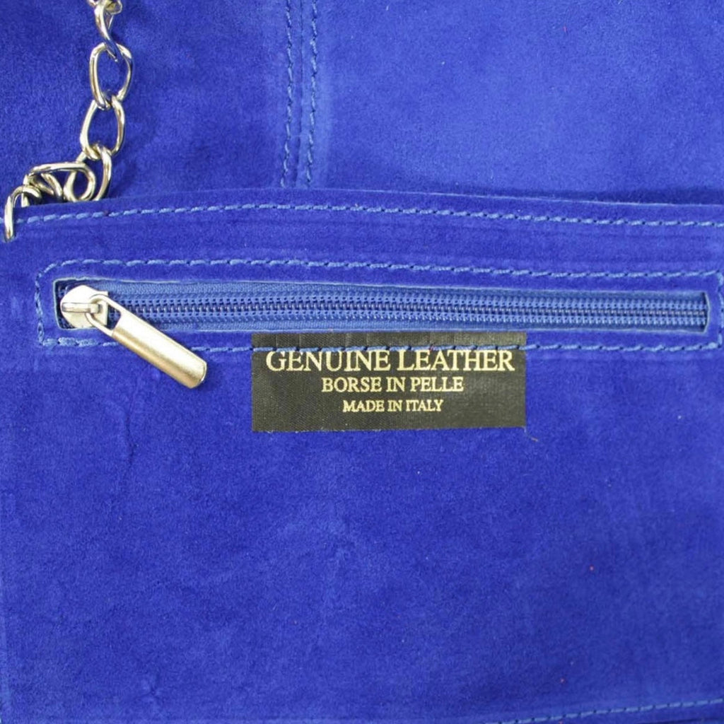 Dorothea - Dark royal blue faux suede clutch bag - Karen Edell Millinery