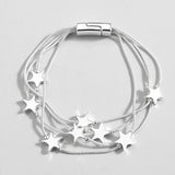 Multi Star String Bracelet - Silver