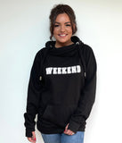 Luxury Cowl Neck Weekend Hoodie - Black