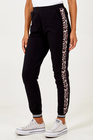 Leopard print online jogging bottoms