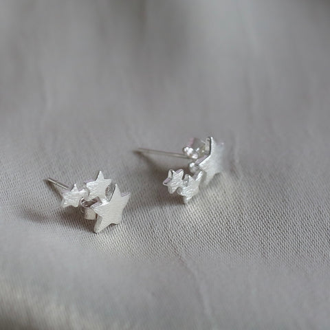 Small Triple Star Earrings