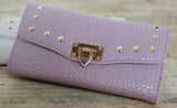 Quilted Stud Wallet - Pink